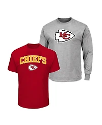 Fanatics Men's 2-Pack Heather Gray/Red Kansas City Chiefs Big Tall T-Shirt