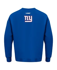Pro Standard Men's Royal New York Giants Turn It Up Drop Shoulder Pullover Sweatshirt