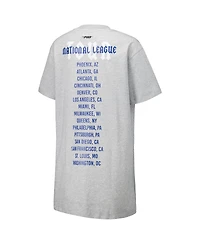 Pro Standard Women's Heather Gray Los Angeles Dodgers Oversized City Tour T-Shirt Dress