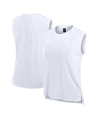 Fanatics Women's White Las Vegas Raiders Studio Gym Tank Top