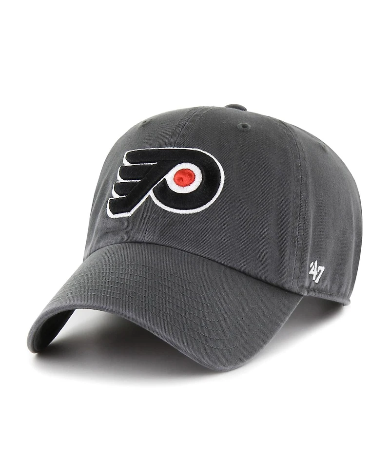 '47 Brand Men's Charcoal Philadelphia Flyers Clean Up Adjustable Hat