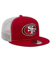 New Era Men's Scarlet San Francisco 49ers Core Team 9FIFTY Trucker Snapback Hat