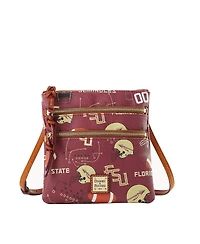 Dooney & Bourke Florida State Seminoles Football Halftime Triple Zip Crossbody Bag