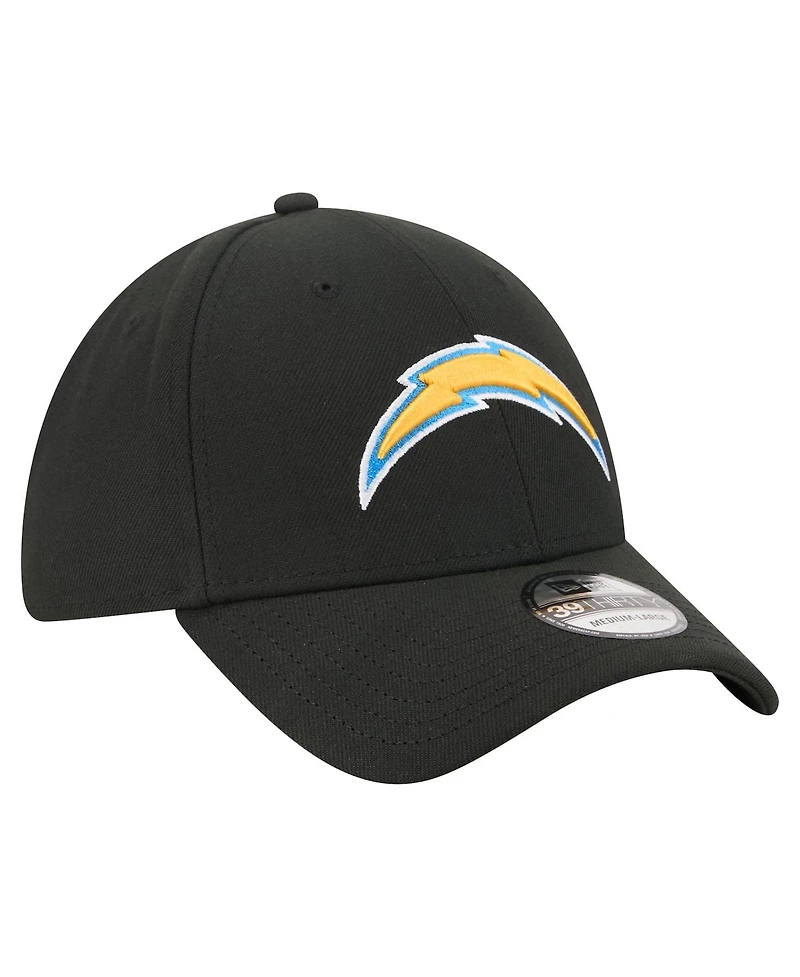 New Era Men's Black Los Angeles Chargers Core Team 39THIRTY Flex Hat