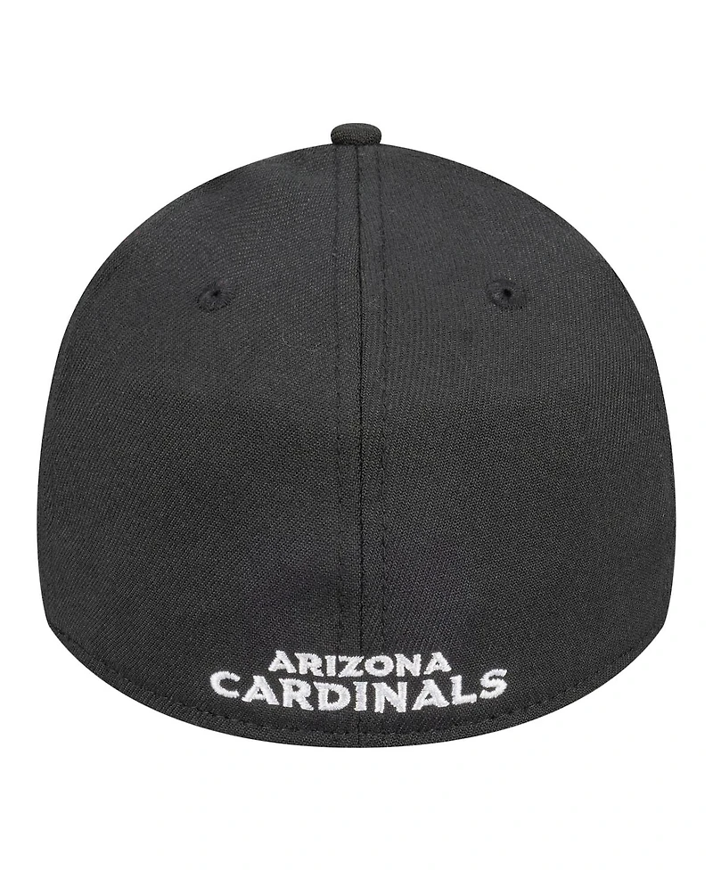 New Era Men's Black Arizona Cardinals Core Team 39THIRTY Flex Hat