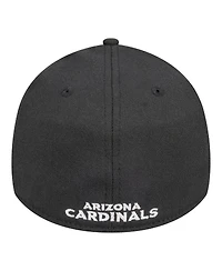 New Era Men's Black Arizona Cardinals Core Team 39THIRTY Flex Hat