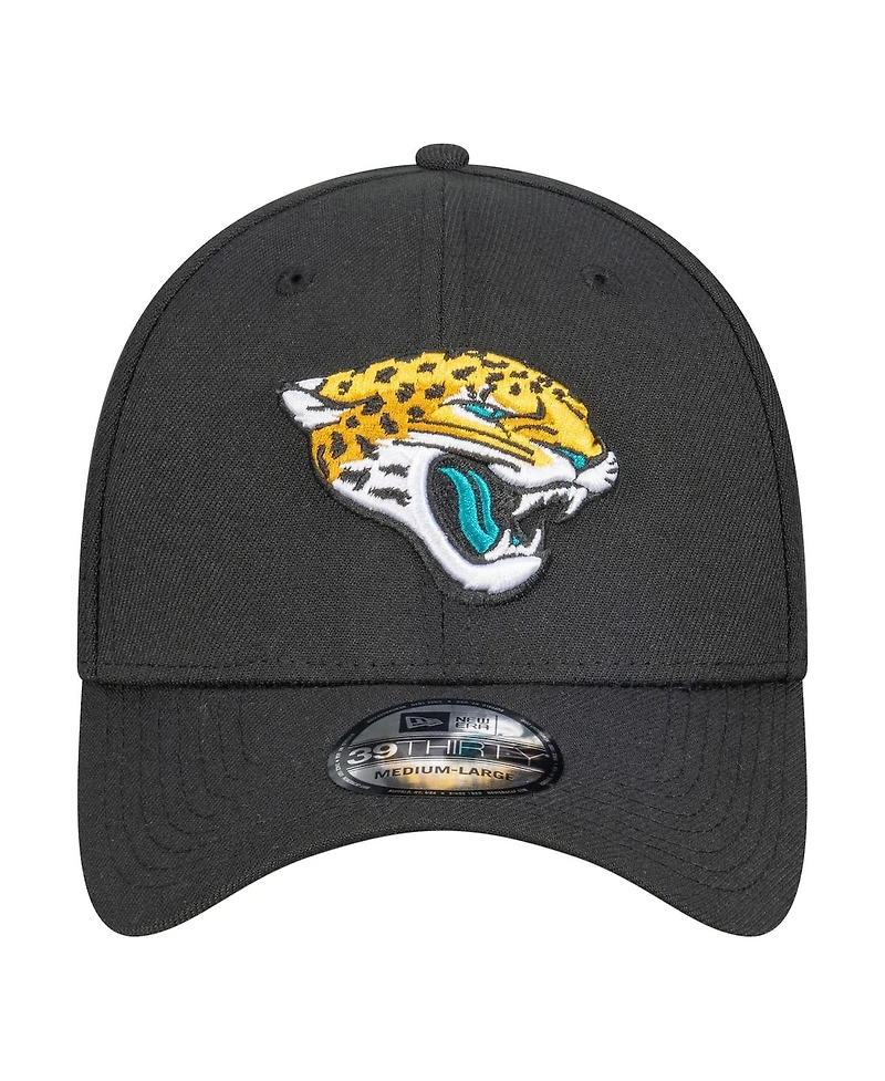 New Era Men's Black Jacksonville Jaguars Core Team 39THIRTY Flex Hat