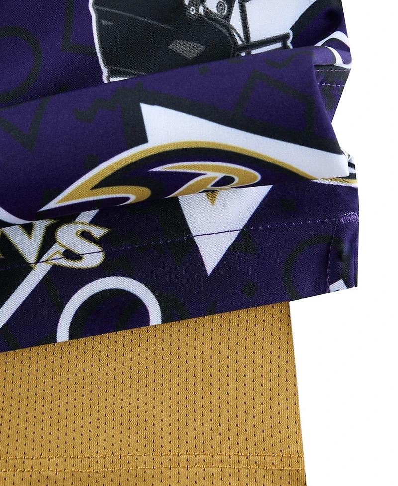 Chubbies Men's Purple Baltimore Ravens Game Day Fit Classic Lined Swim Trunks