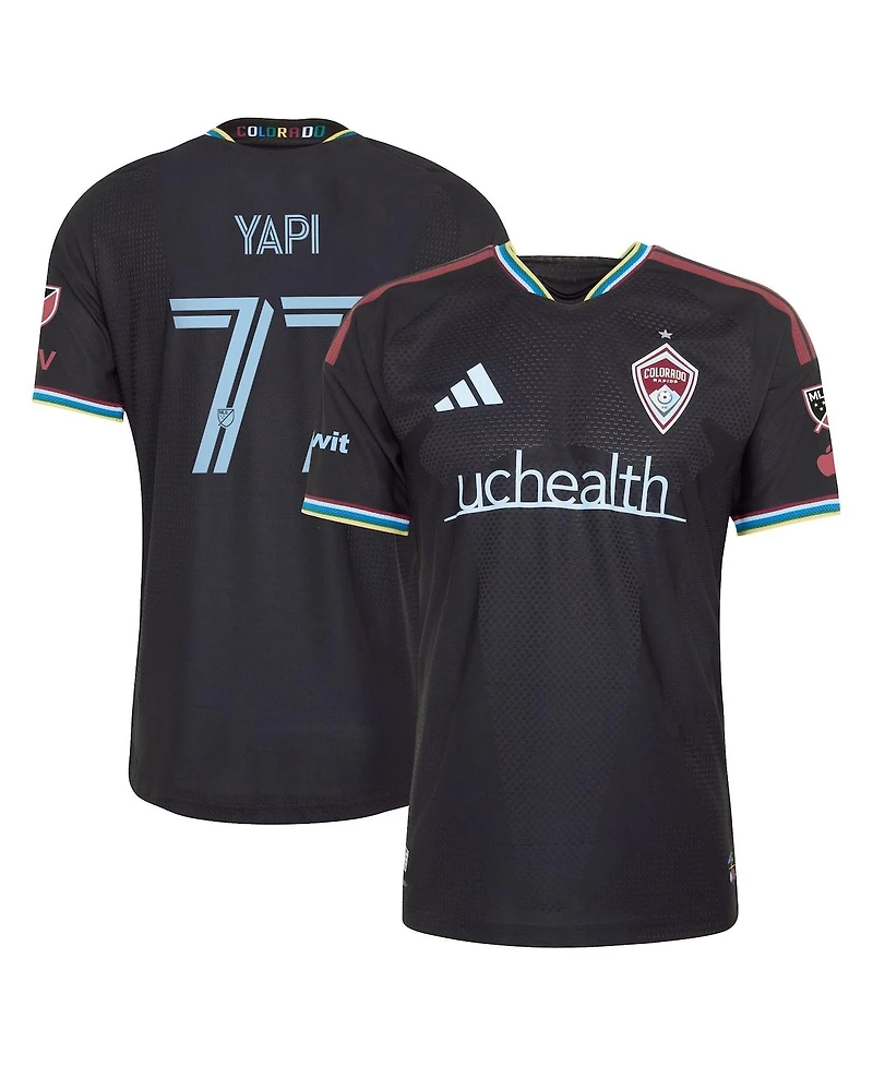 Adidas Men's Darren Yapi Black Colorado Rapids 2026 Colorful On-Field Authentic Patch Jersey