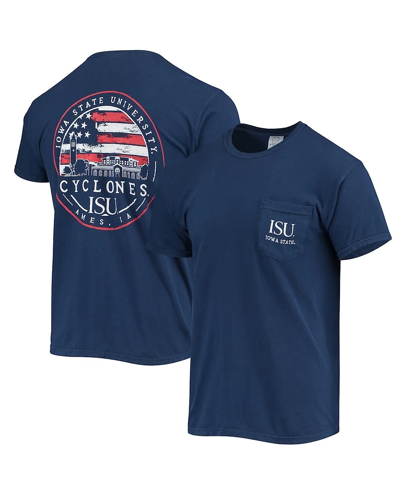 Image One Men's Navy Iowa State Cyclones Campus Americana T-Shirt