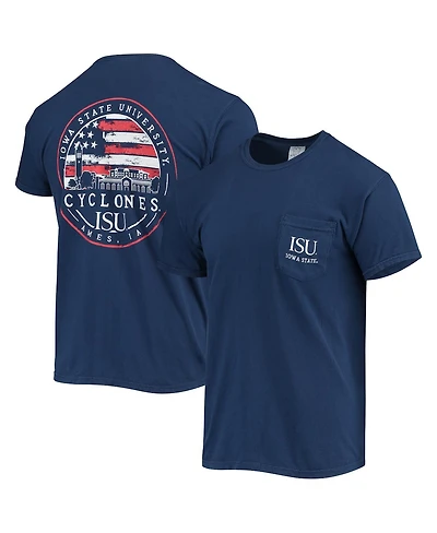 Image One Men's Navy Iowa State Cyclones Campus Americana T-Shirt