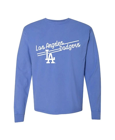Soft As A Grape Women's Royal Los Angeles Dodgers Pigment Dye Long Sleeve T-Shirt