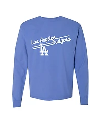 Soft As A Grape Women's Royal Los Angeles Dodgers Pigment Dye Long Sleeve T-Shirt