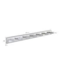Busdays 52 Inch Modern 7 Light Led Vanity Light Fixture with Acrylic Shades Dimmable Bathroom Wall Sconce for Mirror Shower Decor