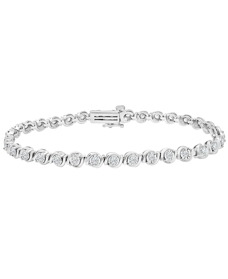 Macy's Diamond (1 ct. t.w.) Bracelet in Sterling Silver