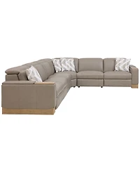 Maxyne 6-Piece Power Motion L-Shaped Sectional Sofa with 4 Recliners Set