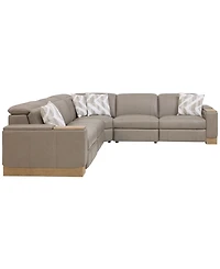Maxyne 5-Piece Power Motion L-Shaped Sectional Sofa with 3 Recliners Set