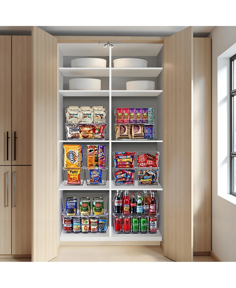 Sorbus Small Wide Pack Stackable Storage Containers for Kitchen, Pantry,Cabinet Organization