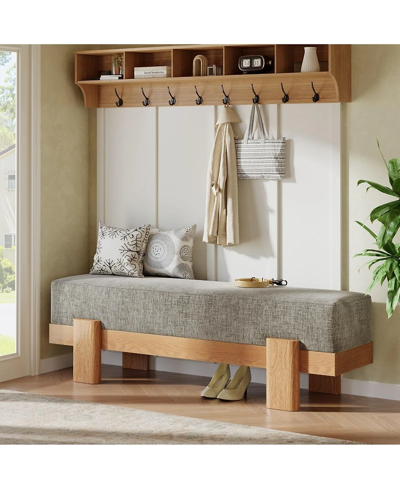 Slickblue Upholstered Entryway Bench with Mdf Frame