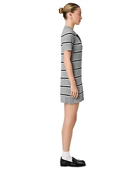 French Connection Women's Mason Knit Varsity Stripe Collared Mini Dress