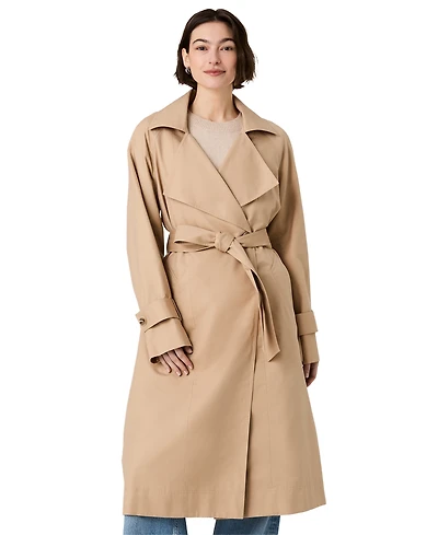 French Connection Women's Trench Twill Button-Front Raglan Jacket