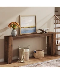 Slickblue Long Solid Wood Sofa Console Table for Entryway or Hallway