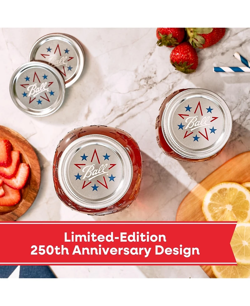 Ball Limited Edition Americana Mason Jar Lids, Regular Mouth Lids for Jars