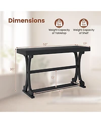 Slickblue Long Narrow Console Table with Open Shelf for Entryway