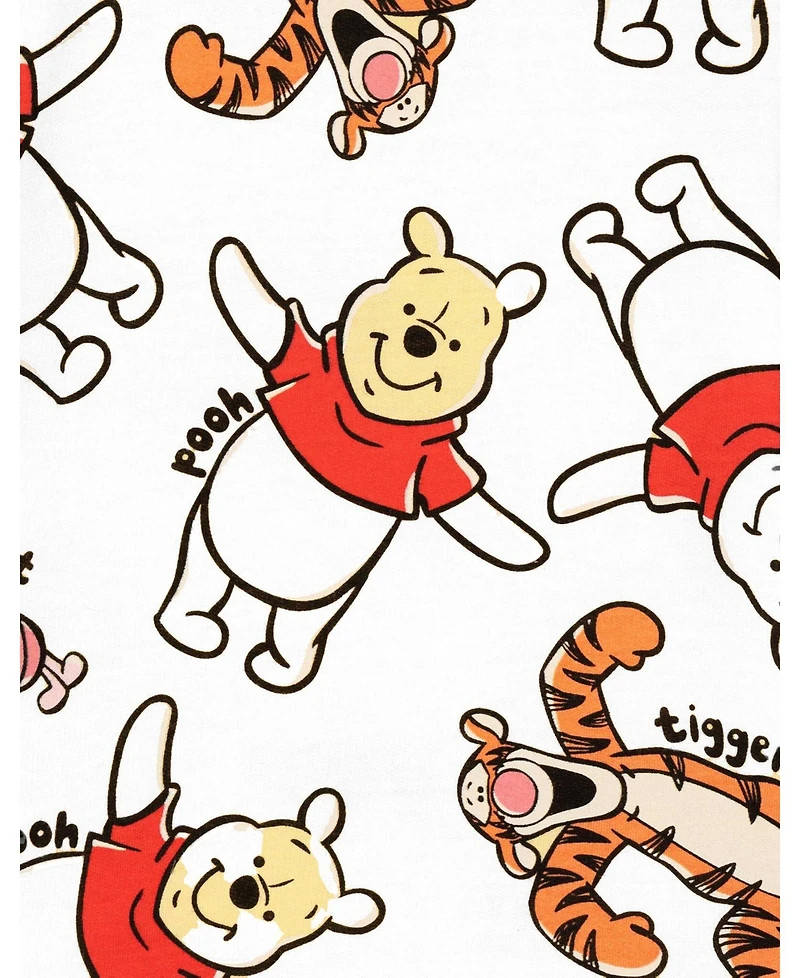 Winnie the Pooh Toddler Allover Print Short Sleeve Jersey Top and French Terry Bottoms Outfit