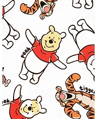 Winnie the Pooh Toddler Allover Print Short Sleeve Jersey Top and French Terry Bottoms Outfit