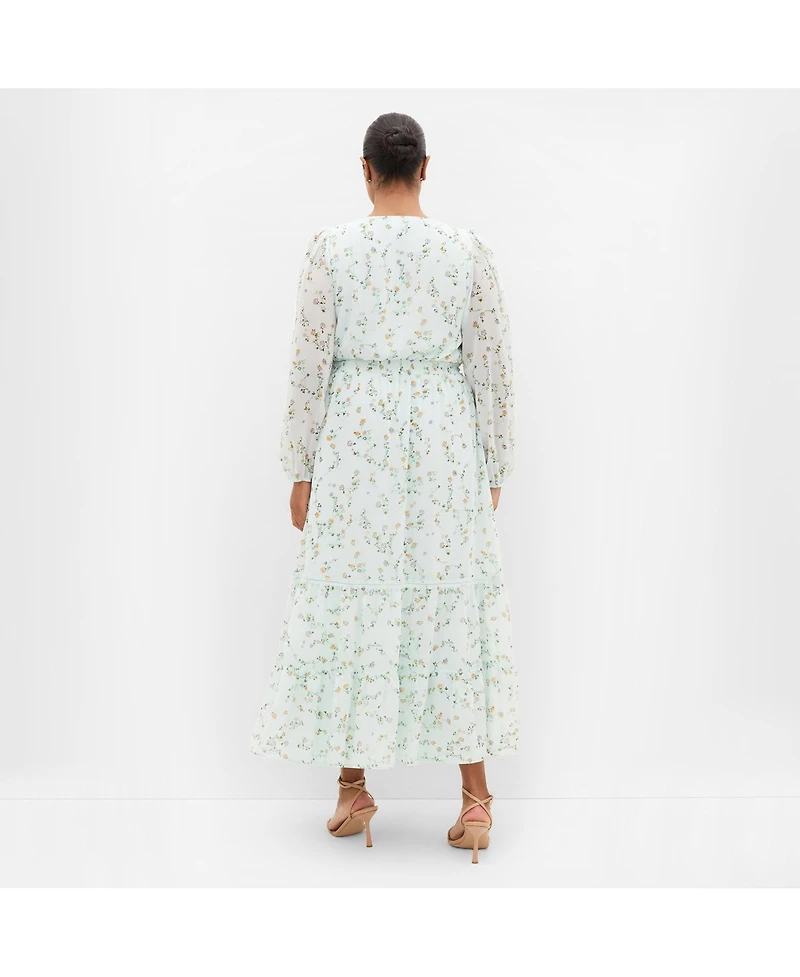 City Chic Women's Kiki Ditsy Print Maxi Dress