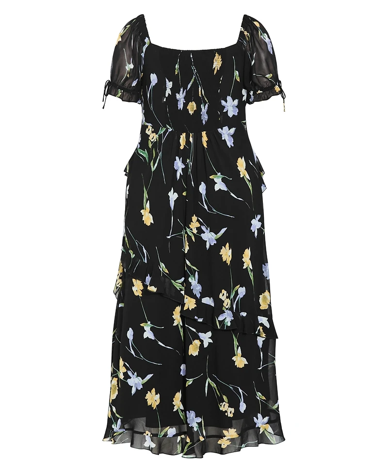 City Chic Women's Shayla Petal Print Maxi Dress