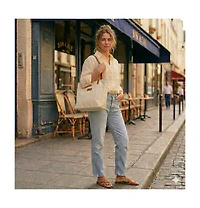 Susu Women's Canvas Laptop Tote Bag Commuter Work Bag Everyday Shoulder Purse