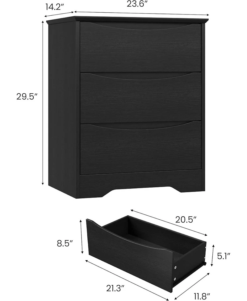 gaomon Drawer Tall Wood Dresser