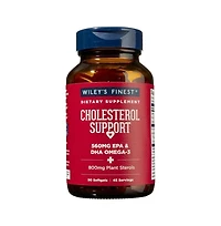 Wiley's Finest Wild Alaskan Fish Oil Cholesterol Support - Heart Health Supplement for Men and Women