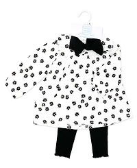 Baby Mode Girls' Long-Sleeve Top, Pant and Headband