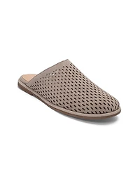 Forever and Always Shoes Melara Leather Slip On Mule