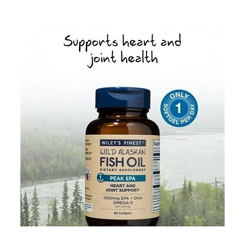 Wiley's Finest Wild Alaskan Fish Oil Peak Epa