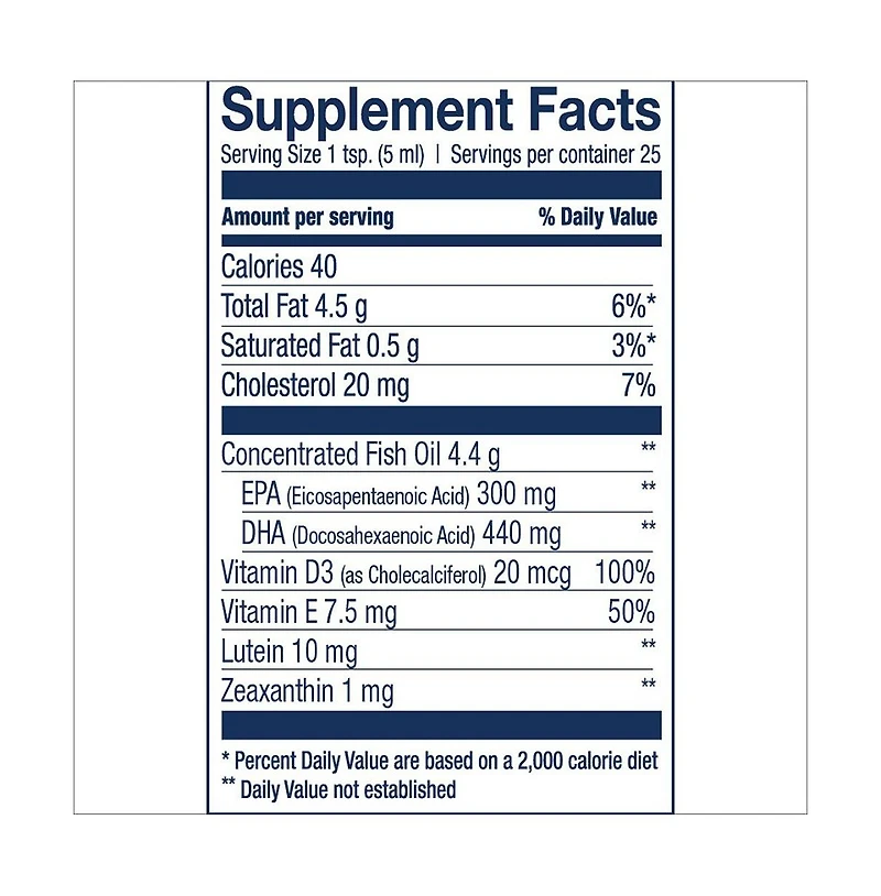 Wiley's Finest Cod Liver Oil - Orange Flavored Omega-3 Fish Oil Supplement
