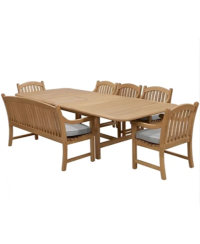 Bristol 7-Pc. Rectangle Dining Set (Dining Table, Chairs and Bench), Created for Macy's