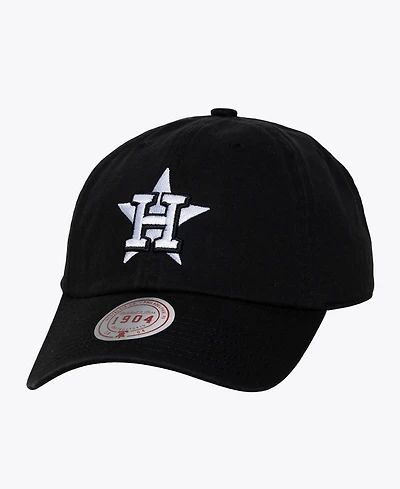 Mitchell & Ness Men's and Women's Black White Houston Astros 1904 Strapback Adjustable Hat