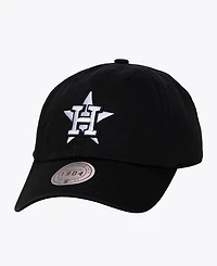 Mitchell & Ness Men's and Women's Black White Houston Astros 1904 Strapback Adjustable Hat