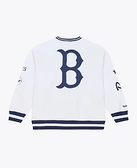 Mitchell & Ness Men's White Boston Red Sox Arctic Fleece Sweatshirt