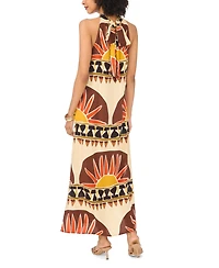 Vince Camuto Women's Halter High Neck Maxi Dress