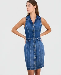 Guess Women's Destiny Denim Button Front Dress
