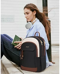Lovevook Laptop Backpack for Women, 15.6 inch Waterproof College Woman with Compartment Computer Bag Travel Purse