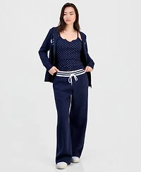 Madden Girl Juniors Fleece Zip Up Hoodie Tank Top Sweatpants