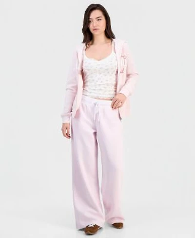 Madden Girl Juniors Fleece Zip Up Hoodie Tank Top Sweatpants