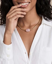 Ettika Gold-Plated Gold Beaded Rose Nugget Necklace