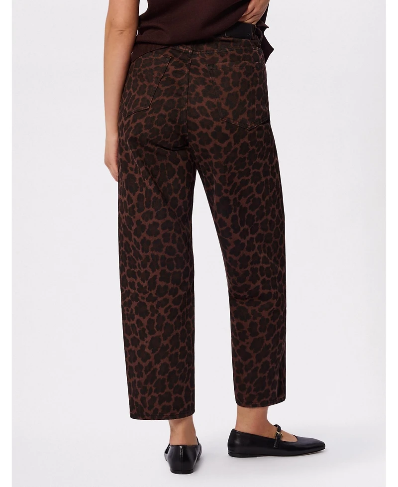 Whistles Women's Leopard Print Barrel Jean